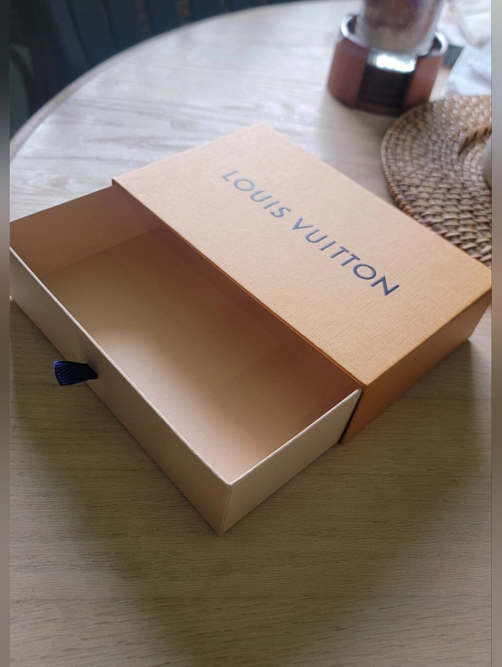 LOUIS VUITTON Drawer Style Empty Box 9 x 4.5x 2.5 Inches.